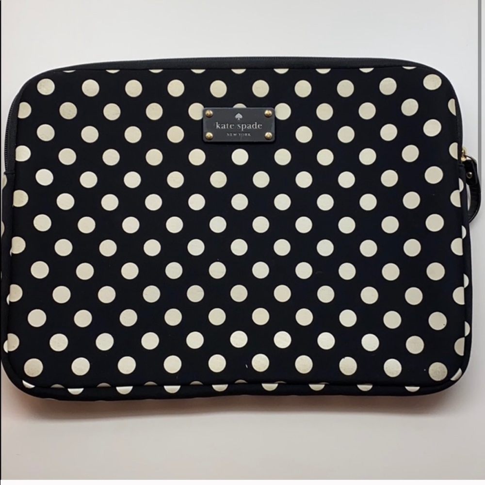 kate spade Black and White Polka Dot Laptop Sleeve